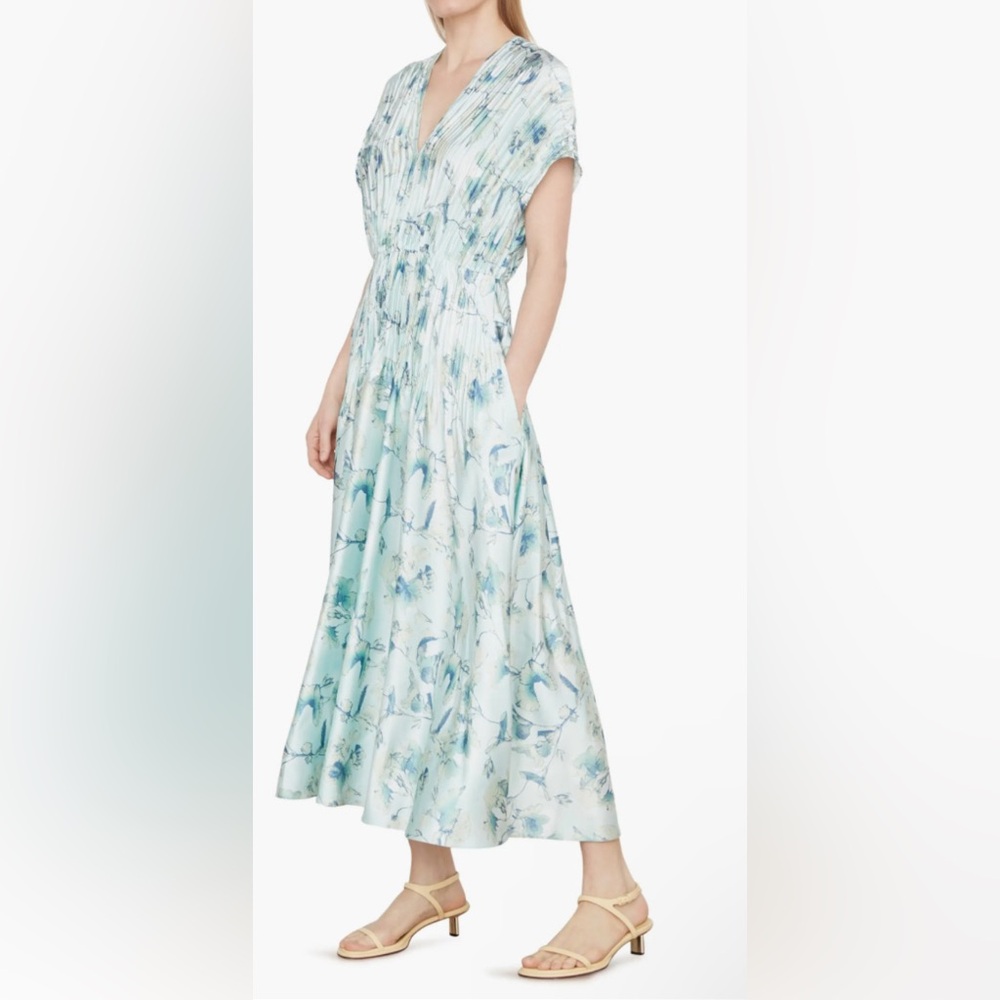 Vince pleated midi dress